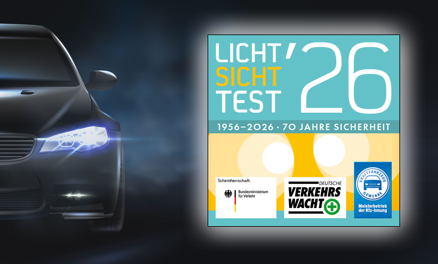 „70 Jahre Sicherheit!“  Verkehrssicherheitsaktion Licht-Sicht-Test 2026